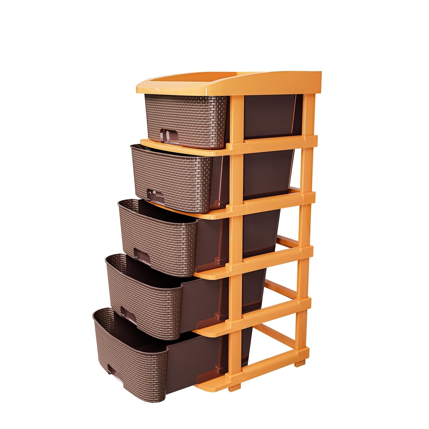 BROWN MODULAR DRAWER - 5 LAYER (Vergine Material) WITH BROWN BOX